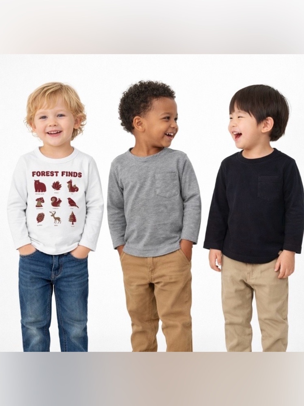 LOT of Baby Gap Brannan’s Favorites Long Sleeve Tee x 3, Size 2T